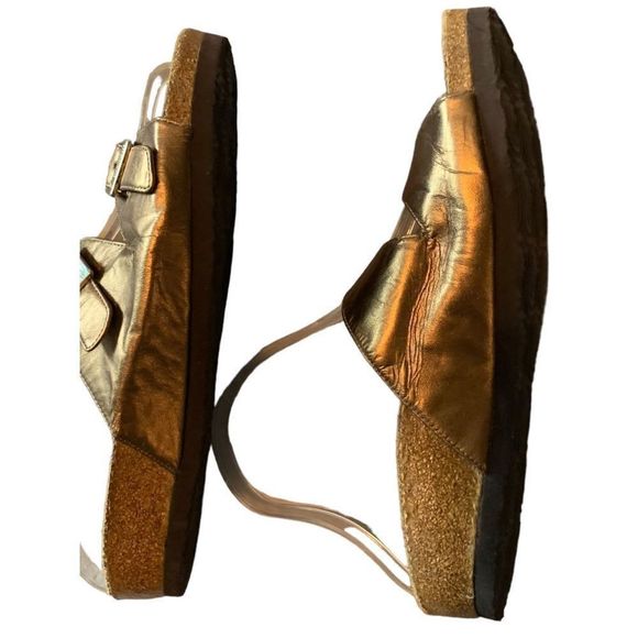 euroWellness Balance Leather Metallic Sandals 8.5 - Picture 3 of 7